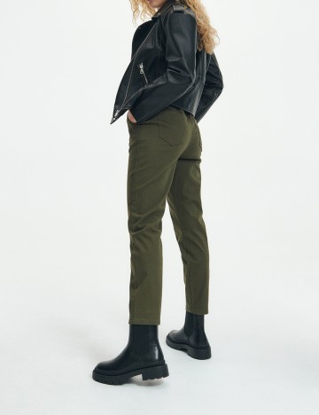 Pantaloni Reserved, verde, S