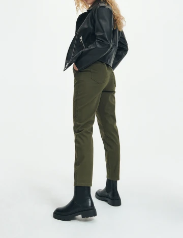Pantaloni Reserved, verde, S