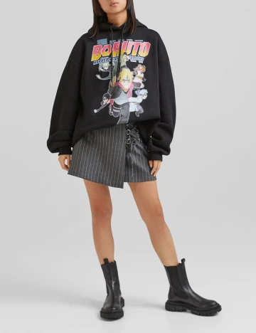 Hanorac Bershka, negru, XS