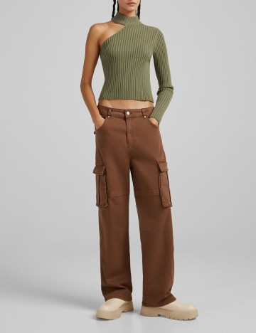 Bluza Bershka, verde, S