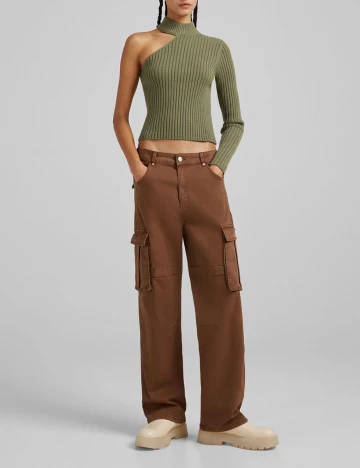 Bluza Bershka, verde, S Verde