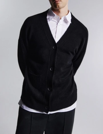 Cardigan Reserved, negru Negru