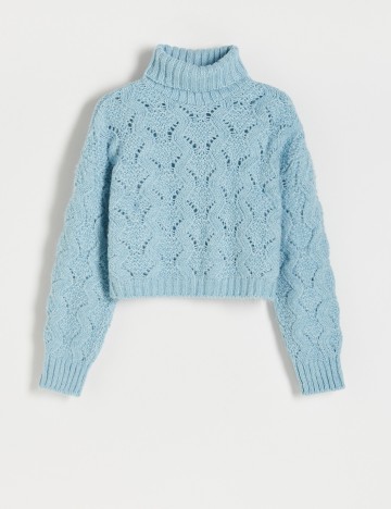 Pulover Reserved, bleu, L