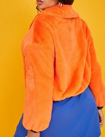 Jacheta SHEIN CURVE, portocaliu, 0 XL
