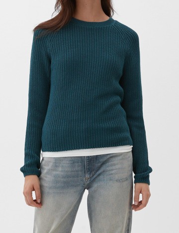 Pulover Q/S, turcoaz, L