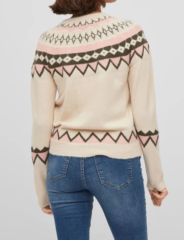Pulover Vila, crem, XS