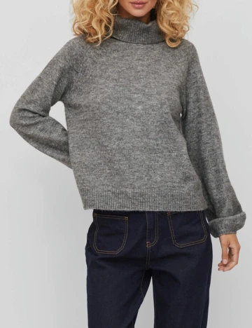 Pulover Vila, gri, XXL Gri