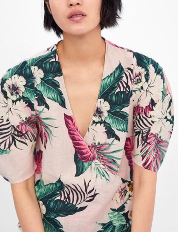 Camasa Zara, model floral, S