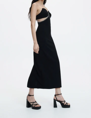 Rochie medie Reserved, negru, XS