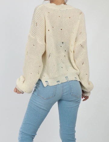 Pulover SHEIN, ecru, S