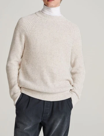 Pulover Reserved, crem, L