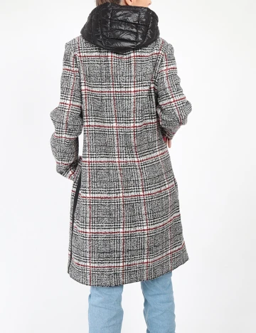 Palton Comma, alb/negru, 36 Negru
