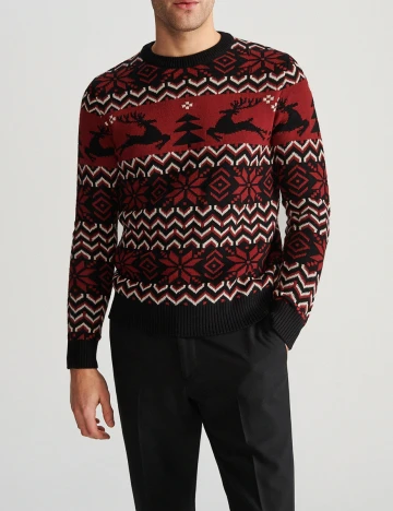 Pulover Reserved, visiniu, L Rosu