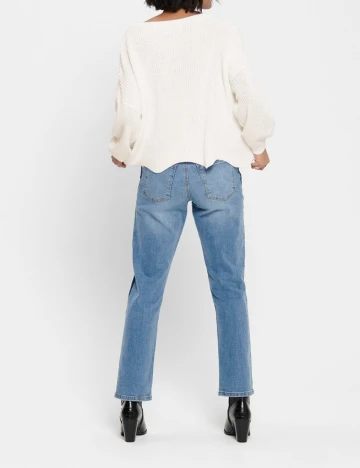 Pulover Only, ecru Alb