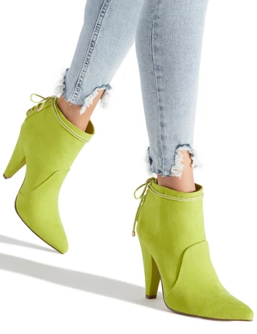 Botine Shoedazzle, verde, 40,5