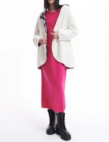 Cardigan reversibil Reserved, alb/negru, S