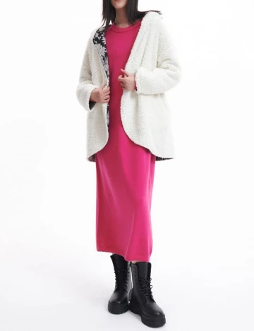 Cardigan reversibil Reserved, alb/negru, S