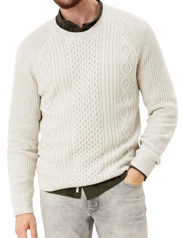 Pulover s.Oliver, crem, 3XL