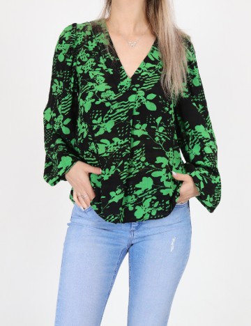 
						Camasa Pieces, verde, XS