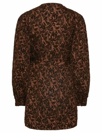 Rochie scurta Pieces, maro, S