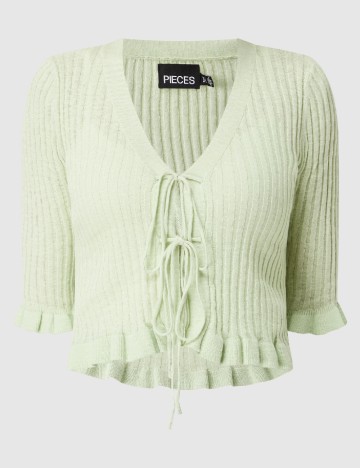 Cardigan Pieces, verde, M