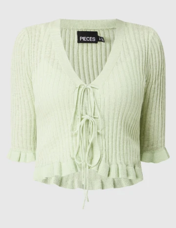Cardigan Pieces, verde, M