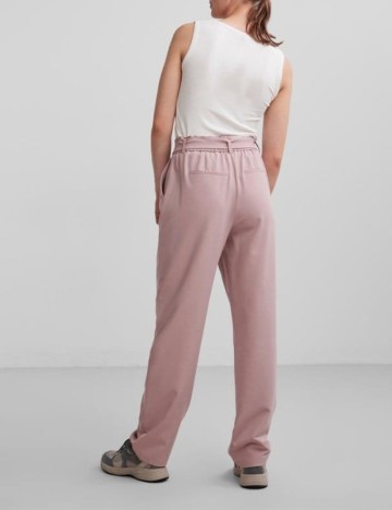 Pantaloni Pieces, roz pudra, L
