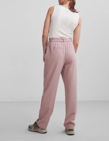 Pantaloni Pieces, roz pudra, L