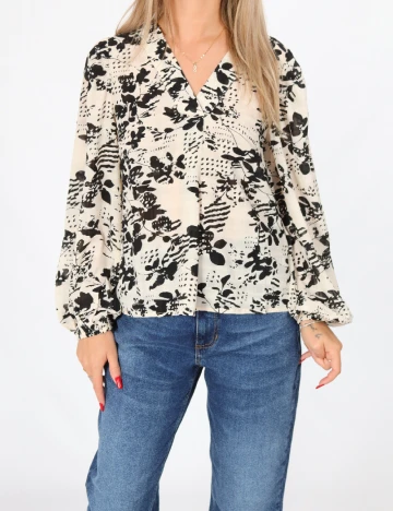 Bluza Pieces, crem