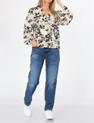 Bluza Pieces, crem