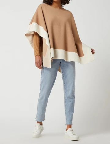 Poncho Comma, maro, ONE SIZE