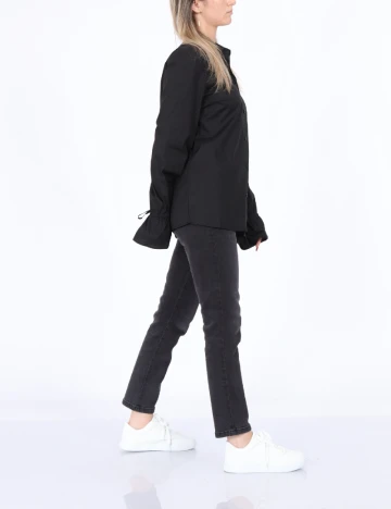 Camasa Pieces, negru, S Negru