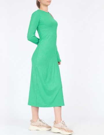 Rochie medie Pieces, verde, S