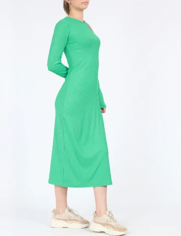 Rochie medie Pieces, verde, S