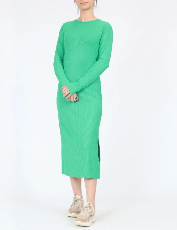 Rochie medie Pieces, verde, S