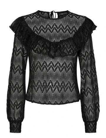 Bluza Pieces, negru, XS