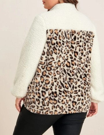 Pulover SHEIN CURVE, animal print, 2XL