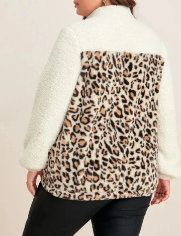 Pulover SHEIN CURVE, animal print, 2XL Animal print