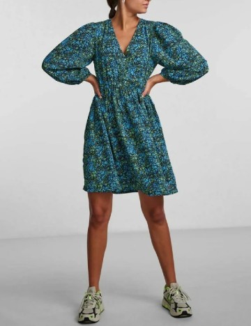 Rochie scurta Pieces, albastru, S