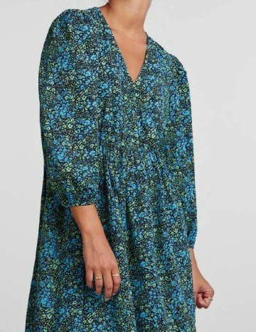 Rochie scurta Pieces, albastru, S