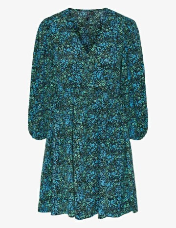 Rochie scurta Pieces, albastru, S