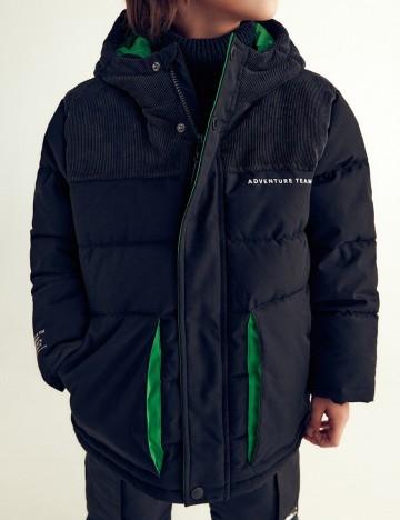 Geaca Reserved, negru, 12 ANI