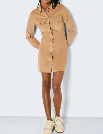 Rochie scurta Noisy May, maro