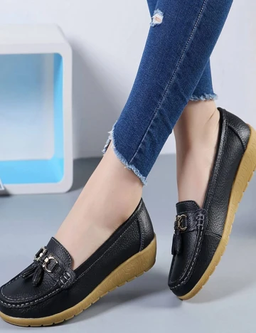 Mocasini SHEIN, negru, 37