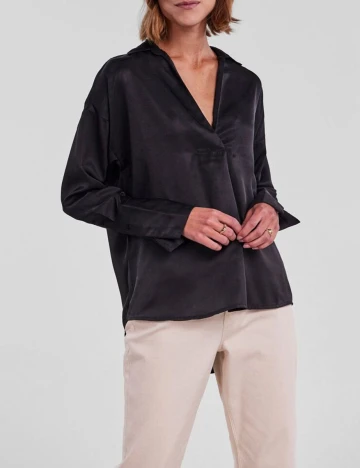 Camasa Pieces, negru, XS