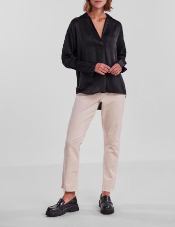 Camasa Pieces, negru, XS