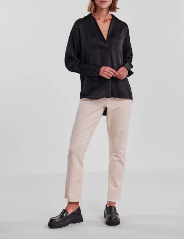 Camasa Pieces, negru, XS