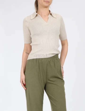 Pantaloni Pieces, verde, M