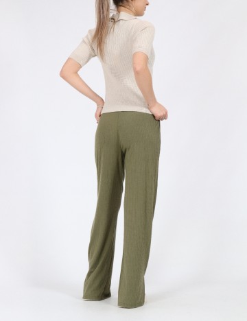 Pantaloni Pieces, verde, M