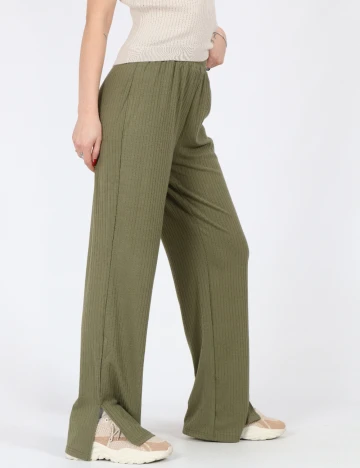 Pantaloni Pieces, verde, M